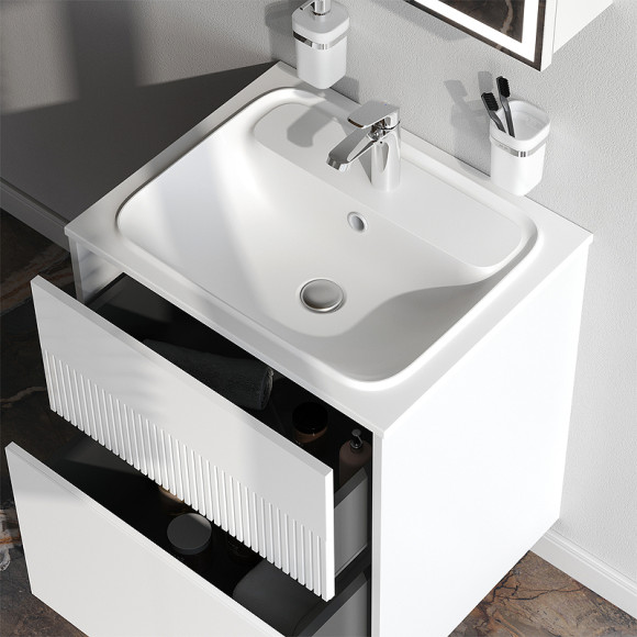 Тумба под раковину AM.PM Func 60 M8FFUX0602WM подвесная Белая матовая