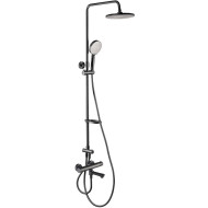Душевая система Swedbe Hermes 5114B с термостатом Черная матовая