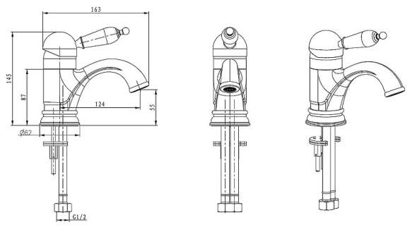 Смеситель для раковины Boheme Provance 261-PR Хром Смеситель для раковины Boheme Provance 261-PR Хром