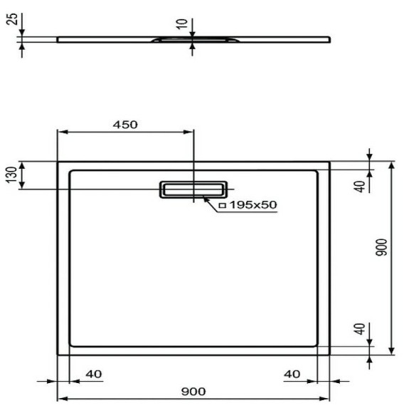 Акриловый поддон для душа Ideal Standard Ultraflat New 90х90 T4467V3 Черный шелк Акриловый поддон для душа Ideal Standard Ultraflat New 90х90 T4467V3 Черный шелк