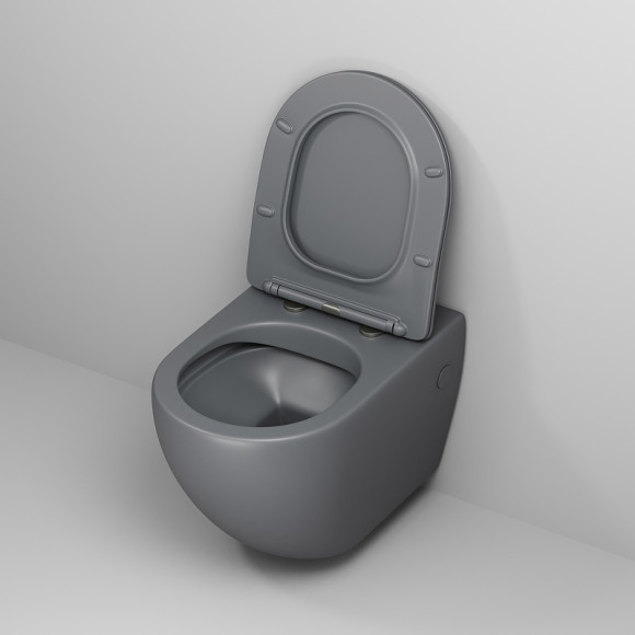 Унитаз Grossman Color GR-4411GMS подвесной Серый матовый с сиденьем Микролифт