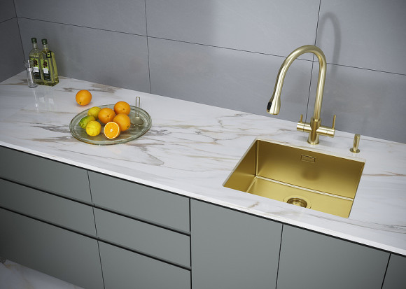 Кухонная мойка Paulmark Lassan 49 Uni LA49-LG Светлое золото Кухонная мойка Paulmark Lassan 49 Uni LA49-LG Светлое золото