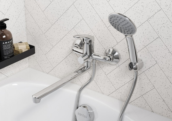 Смеситель для ванны Santek Баус WH5A12010C001 универсальный Хром Смеситель для ванны Santek Баус WH5A12010C001 универсальный Хром