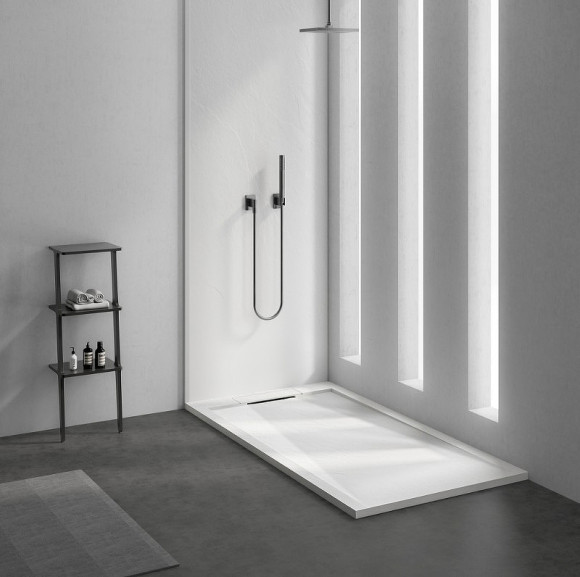 Душевой поддон из искусственного камня Esbano Luxe ESP-LX129W 120x90 ESPLX 129W Белый матовый