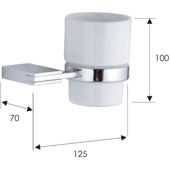 Держатель для зубных щеток Remer Flat FT15CR Хром Держатель для зубных щеток Remer Flat FT15CR Хром