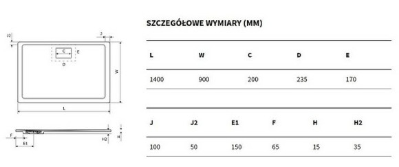 Душевой поддон из искусственного камня Excellent Lavano 140x90 BREX.1103.140.090.WHN Белый Душевой поддон из искусственного камня Excellent Lavano 140x90 BREX.1103.140.090.WHN Белый