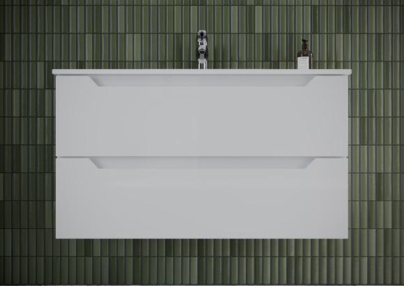 Тумба под раковину Sancos Norma 2.0 90 NR2.090W подвесная Белый глянец