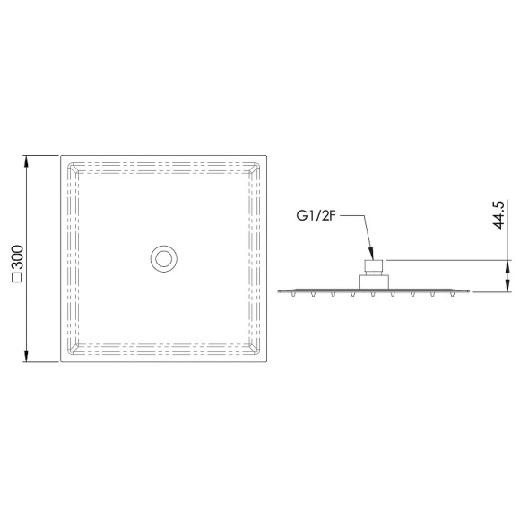 Верхний душ Remer 357UFS30NOX Черный матовый Верхний душ Remer 357UFS30NOX Черный матовый