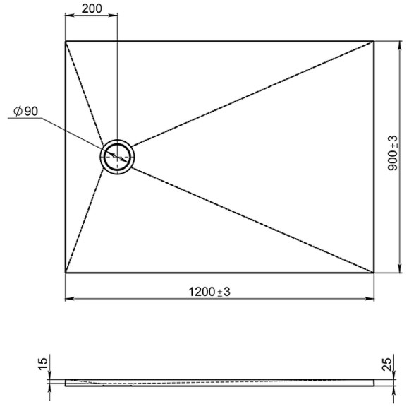 Душевой поддон из искусственного камня Jacob Delafon Tolbiac 120x90 E6D332RU-WPM Белый матовый