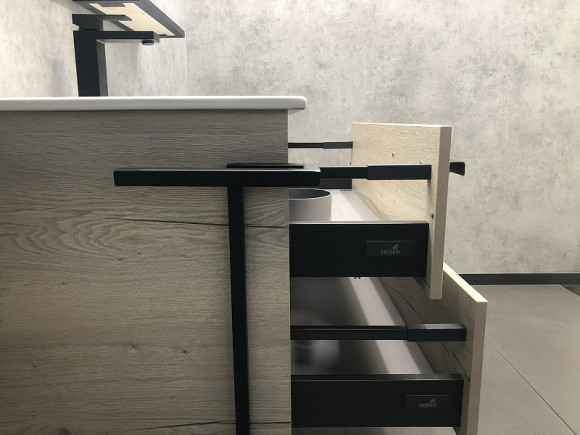 Тумба с раковиной Comforty Дюссельдорф 90 00-00004093 Дуб дымчатый