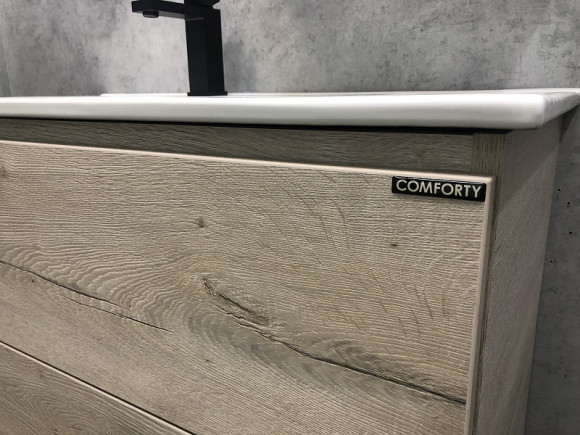 Тумба с раковиной Comforty Дюссельдорф 90 00-00004093 Дуб дымчатый