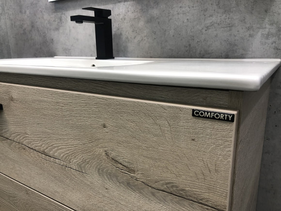 Тумба с раковиной Comforty Дюссельдорф 90 00-00004093 Дуб дымчатый