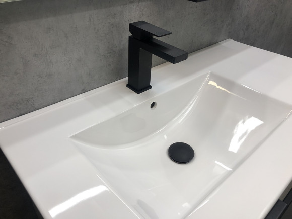 Тумба с раковиной Comforty Дюссельдорф 90 00-00004093 Дуб дымчатый