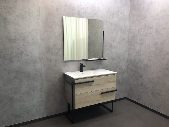 Тумба с раковиной Comforty Дюссельдорф 90 00-00004093 Дуб дымчатый