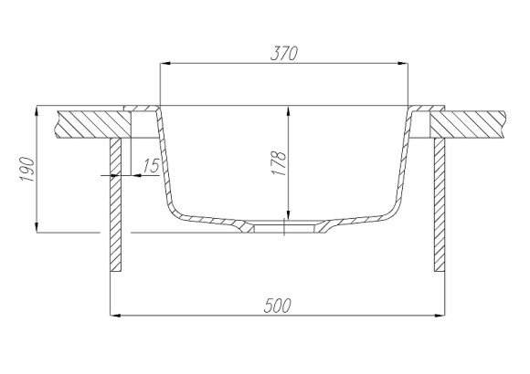 Кухонная мойка Aquaton Иверия 48 1A711032IV230 Серый