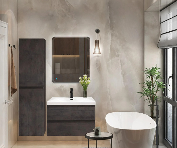 Шкаф пенал Cezares Molveno 40 MOLVENO-1600-2A-SC-OSS подвесной Ossido