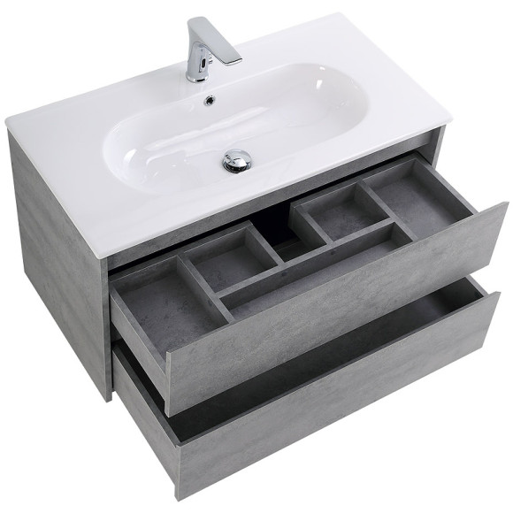 Тумба под раковину BelBagno Kraft 100 KRAFT-1000-2C-SO-CG подвесная Cemento Grigio