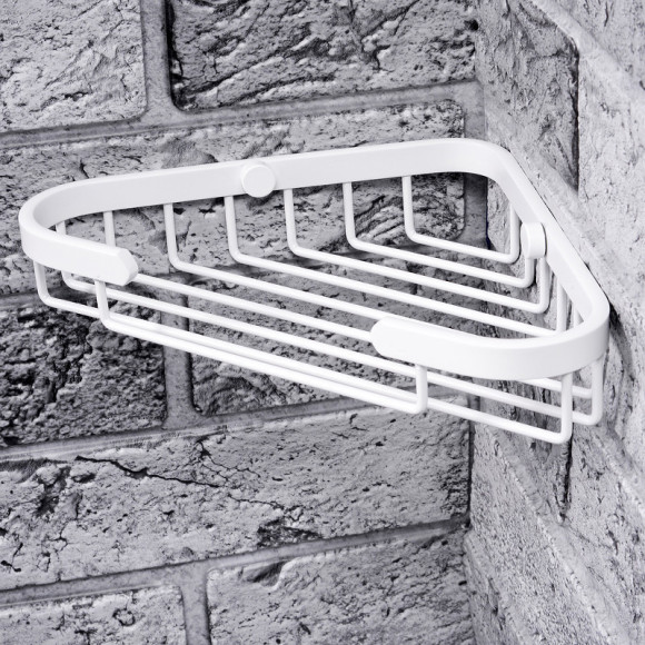 Полка корзина WasserKRAFT K-733W угловая Белая