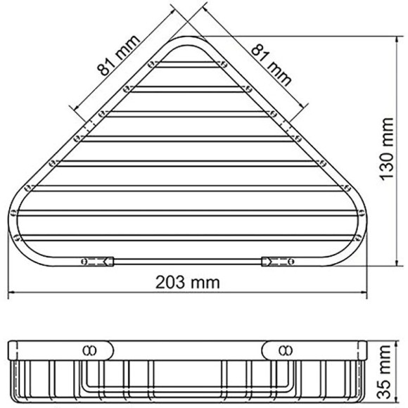 Полка корзина WasserKRAFT K-733W угловая Белая