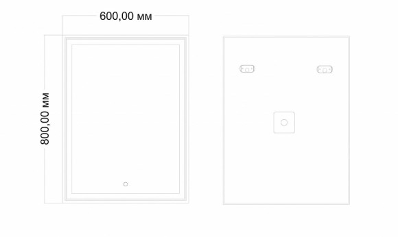 Зеркало Art&Max AM-Zoe-600-800-DS-F с подсветкой с сенсорным выключателем