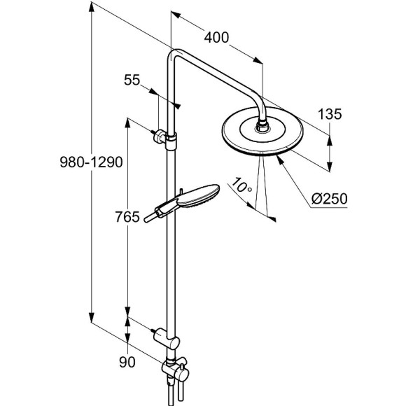 Душевая система Kludi Freshline 6709005-00 Хром Душевая система Kludi Freshline 6709005-00 Хром