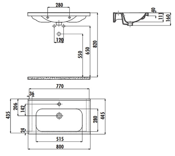 Раковина Creavit Eksen 80 EK080-00CB00E-0000 Белая Раковина Creavit Eksen 80 EK080-00CB00E-0000 Белая