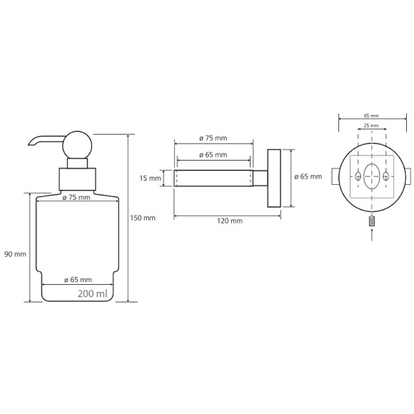 Дозатор для жидкого мыла Bemeta Retro chrom 144309102 Хром
