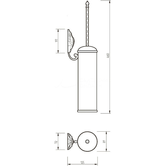 Ершик для унитаза Migliore Cleopatra 16687 Золото
