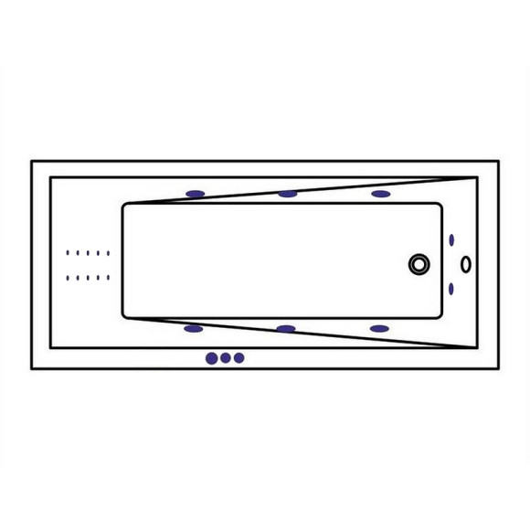 Акриловая ванна Whitecross Wave 170x75 0101.170075.100.SMARTNANO.GL с гидромассажем Акриловая ванна Whitecross Wave 170x75 0101.170075.100.SMARTNANO.GL с гидромассажем