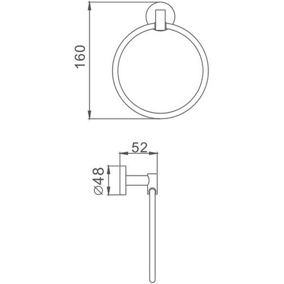 Кольцо для полотенец Haiba HB1704 Хром Кольцо для полотенец Haiba HB1704 Хром