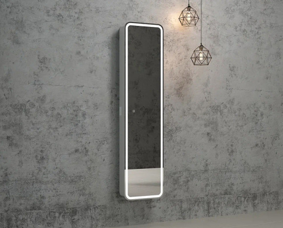 Зеркальный шкаф Континент Lorenzo LED 40 МВК009 с подсветкой Белый