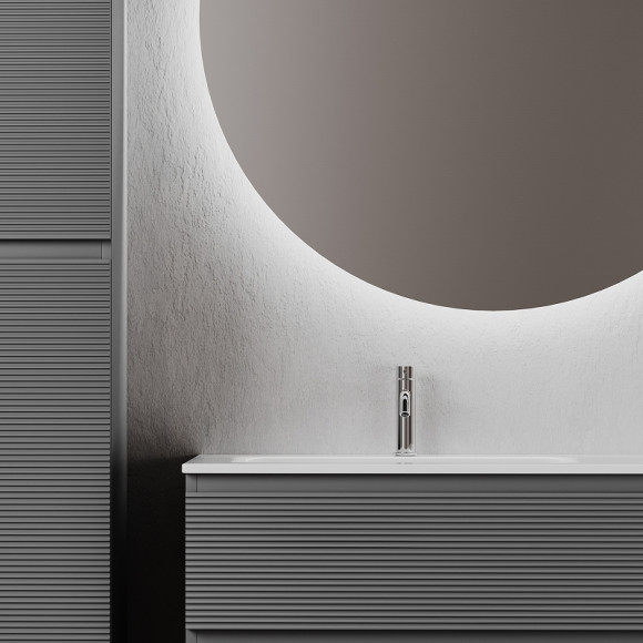 Тумба под раковину Sancos Folk 100 L FL100LGS подвесная Grey soft