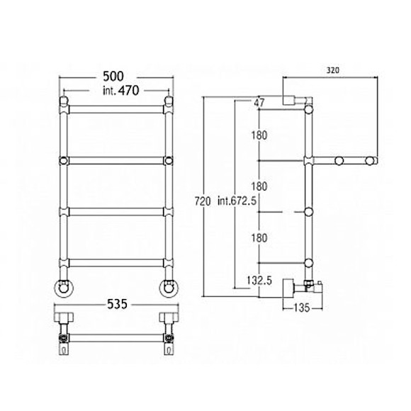Водяной полотенцесушитель Margaroli Sole 4424704(26)CRN Хром Водяной полотенцесушитель Margaroli Sole 4424704(26)CRN Хром