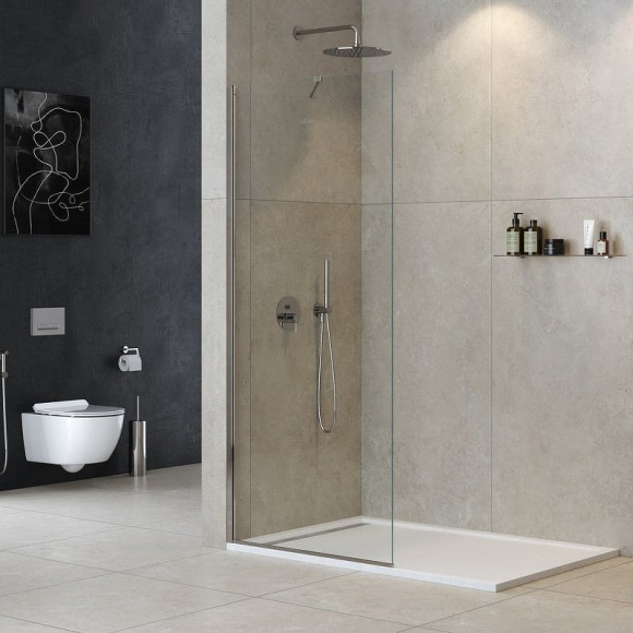 Душевая перегородка Cezares Liberta 85 LIBERTA-L-1-TB-85-C-Cr профиль Хром стекло прозрачное