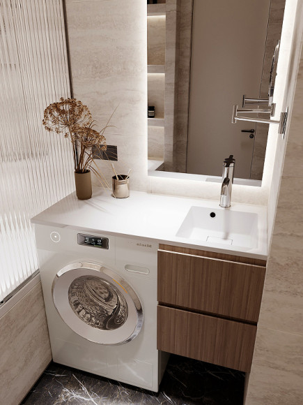 Раковина Florentina Аванти 100 R 10.310.0R100.001 с местом под стиральную машину Белая