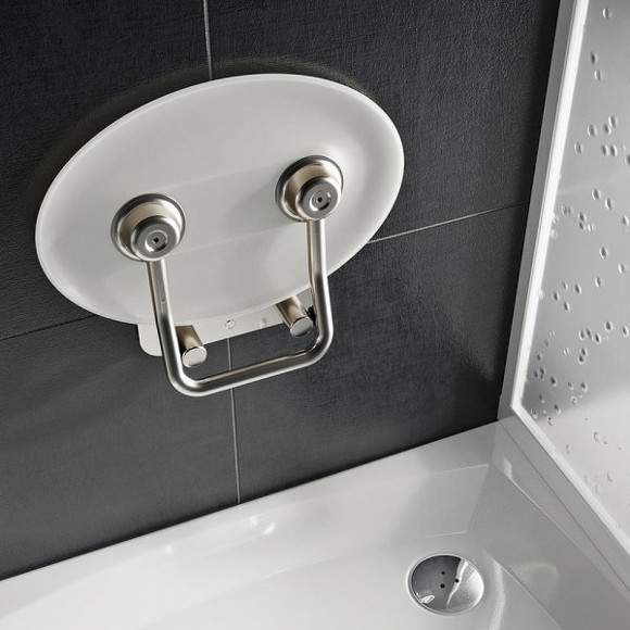 Сиденье для душа Ravak Ovo P II Opal B8F0000049 Прозрачно-белое Сиденье для душа Ravak Ovo P II Opal B8F0000049 Прозрачно-белое