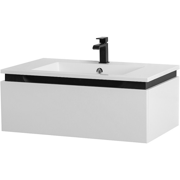 Тумба под раковину Cezares Slider 80 SLIDER-800-1C-SO-BO подвесная Bianco Opaco