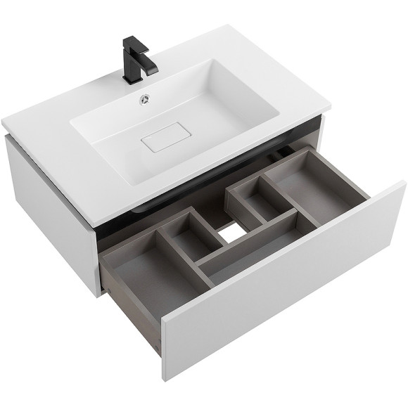 Тумба под раковину Cezares Slider 80 SLIDER-800-1C-SO-BO подвесная Bianco Opaco