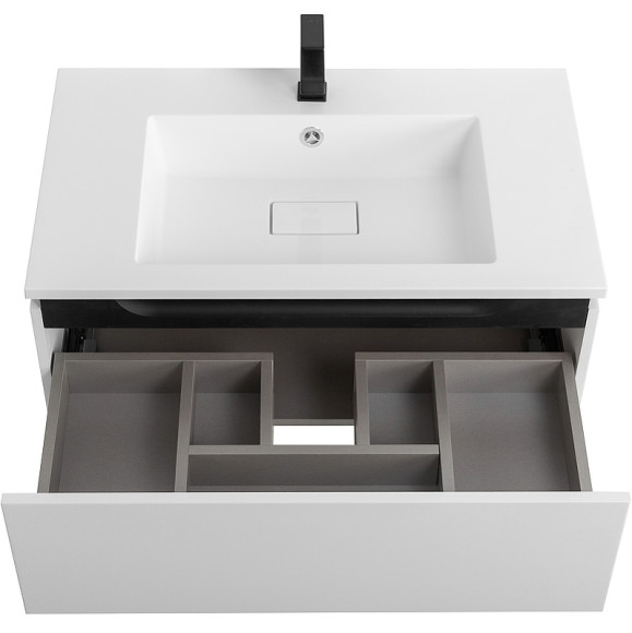 Тумба под раковину Cezares Slider 80 SLIDER-800-1C-SO-BO подвесная Bianco Opaco