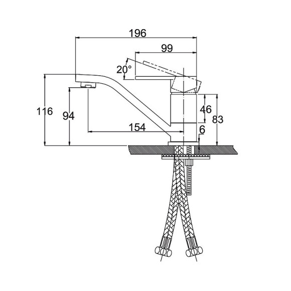 Смеситель для раковины Kaiser Sonat 34010 Хром