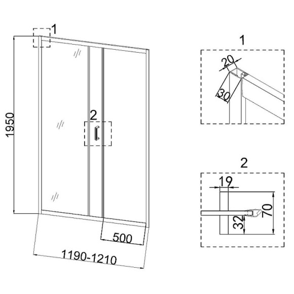 Душевая дверь Niagara Nova 120 NG-42-12AG профиль Холодное золото стекло прозрачное Душевая дверь Niagara Nova 120 NG-42-12AG профиль Холодное золото стекло прозрачное