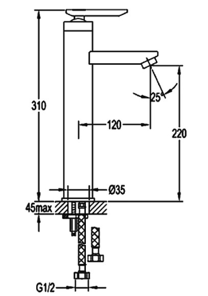 Смеситель для раковины Cezares Siesta SIESTA-F-LC-01-W0 Хром