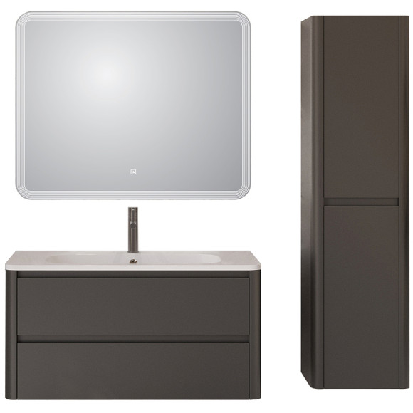 Тумба под раковину Cezares Relax 100 RELAX-1000-2C-SO-GM подвесная Оружейная сталь Тумба под раковину Cezares Relax 100 RELAX-1000-2C-SO-GM подвесная Оружейная сталь