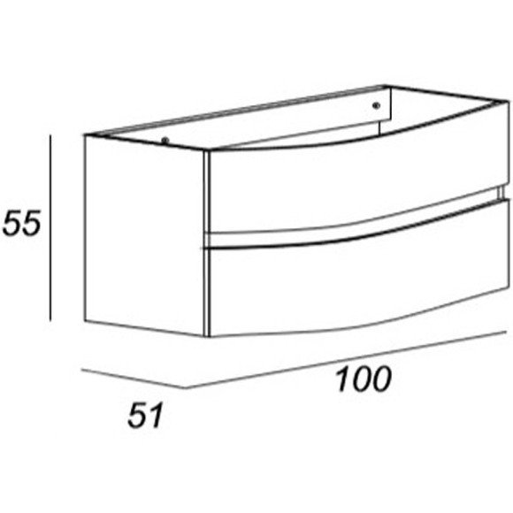 Тумба под раковину Cezares Dalila 100 54712 подвесная Frassinato Bianco