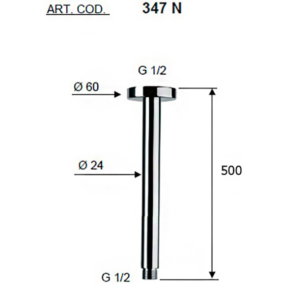 Кронштейн для верхнего душа Remer Minimal 347N50 Хром