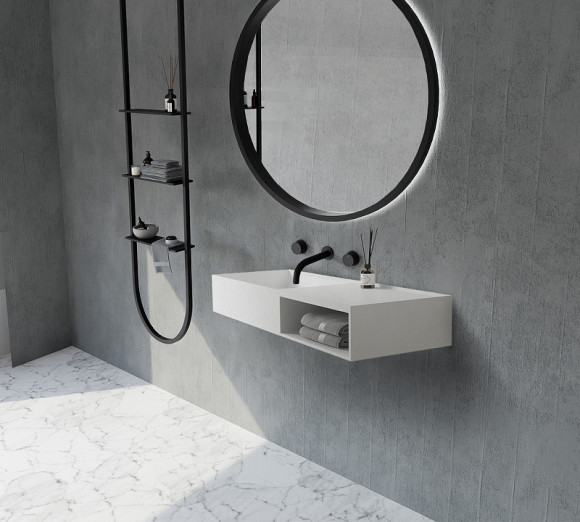 Раковина Abber Stein 120 AS2649-1.2 Белая матовая Раковина Abber Stein 120 AS2649-1.2 Белая матовая