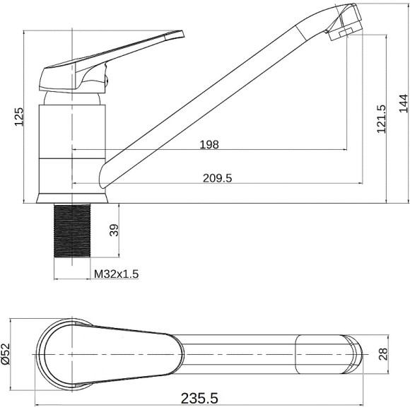 Смеситель для кухни Orange OneLife P01-000cr Хром Смеситель для кухни Orange OneLife P01-000cr Хром