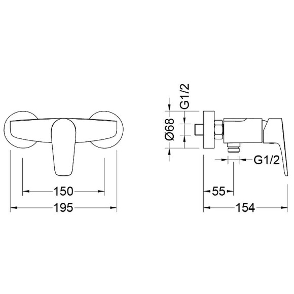 Комплект смесителей Aquatek Бетта AQ1131CR Хром