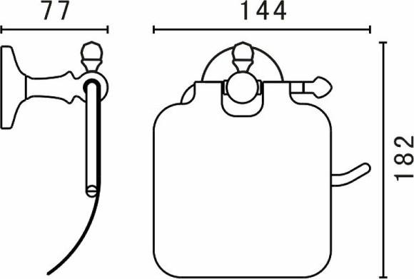 Держатель туалетной бумаги Art&Max Antic AM-E-2683Q Бронза