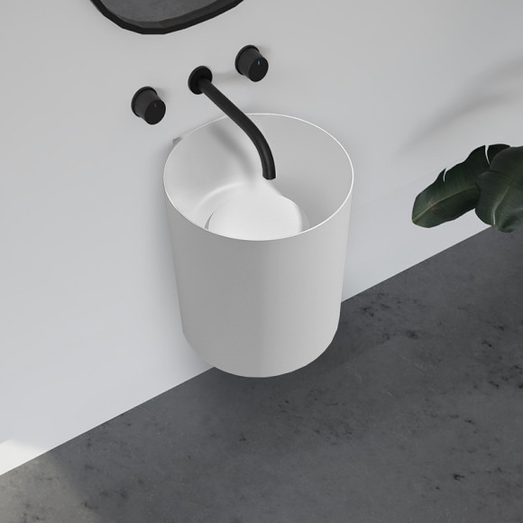 Раковина Abber Stein 42 AS2624 Белая матовая Раковина Abber Stein 42 AS2624 Белая матовая